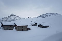 Sneeuwdump in de Alpen