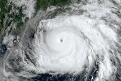 Nooit meer orkaan Ida op de Atlantische Oceaan
