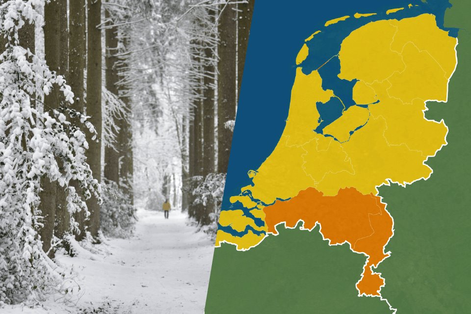 Code oranje voor sneeuwval in Noord-Brabant en Limburg!
