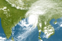 Cycloon Mocha als categorie 5 aan land in Myanmar