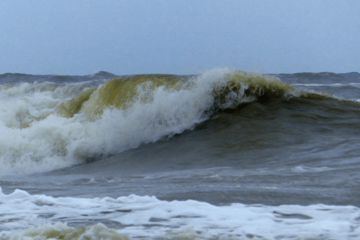 Zware storm langs de kust