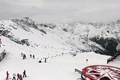 Flinke sneeuwval in de Alpen