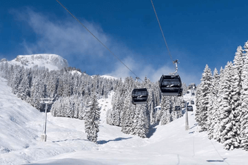 Kou en sneeuwval in de Alpen