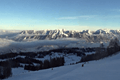 Sneeuw voor de Alpen