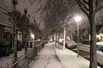 Zondag plaatselijk 15 cm sneeuw