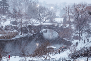 Sneeuwstorm in Noordoost-Amerika