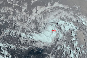 Beryl eerste Atlantische orkaan van het seizoen