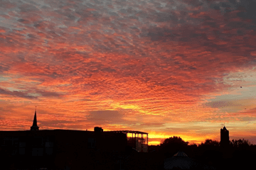 De hemel stond in vuur en vlam