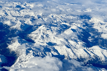 Sneeuw in de Alpen