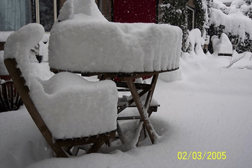 Sneeuw en ijzel in maart