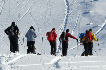 Verse sneeuw in de Alpen