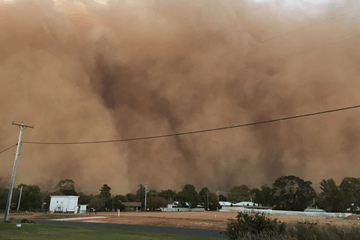 Stofstorm verduistert Mildura