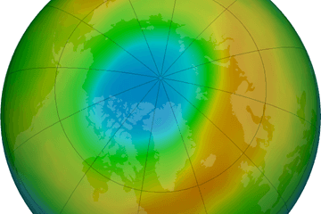 Extreem ozongat Noordpool