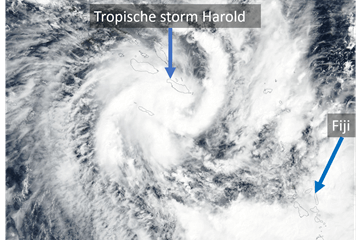 Tropische storm Harold onderweg naar Vanuatu