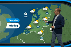 Waar valt vandaag en morgen regen en waar breekt de zon door?