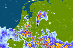 Forse buien trekken over het land