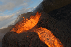 Dronebeelden geven een kijkje in de krater van een IJslandse vulkaan