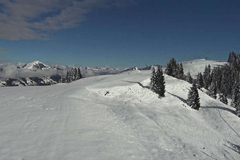 Eerste sneeuwdump tot in de dalen in de Alpen